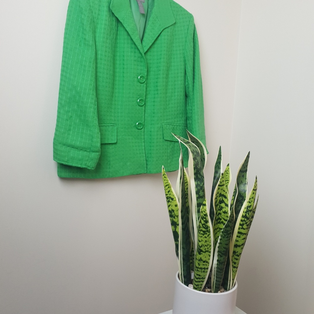 90s Irish Green Blazer Size 14 Large - Picture 5 of 7